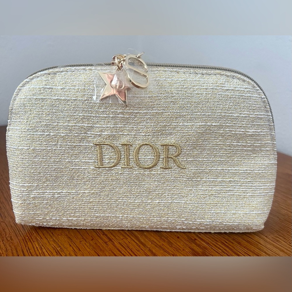 Dior Gold Makeup Pouch